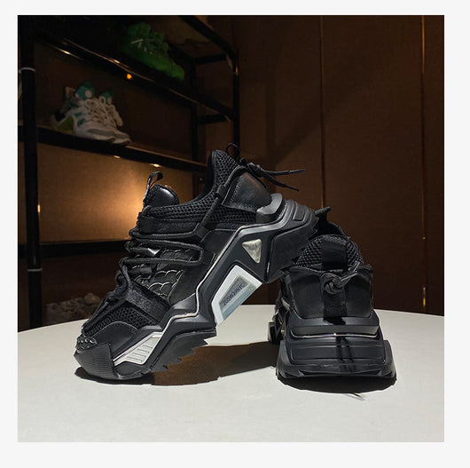 Zapatos Deportivos Papá con Suela Gruesa de Cuero - Image 4