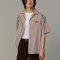 Camiseta Retro Japonesa a Rayas Marrones