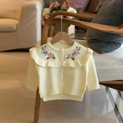 Cardigan de Cuello Redondo con Bordado Delicado - Image 4
