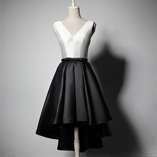 Vestido de Satén Asimétrico para Eventos - Falda Corta Adelante, Larga Atrás
