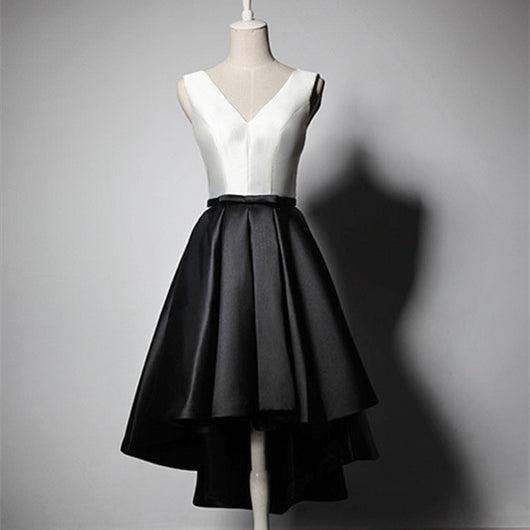 Vestido de Satén Asimétrico para Eventos - Falda Corta Adelante, Larga Atrás
