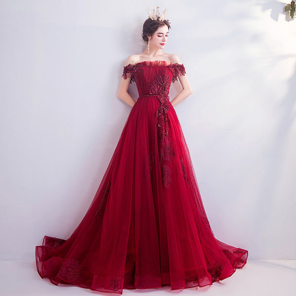 Vestido de Fiesta Asimétrico Rojo para Dama de Honor - Elegancia para Bodas y Eventos