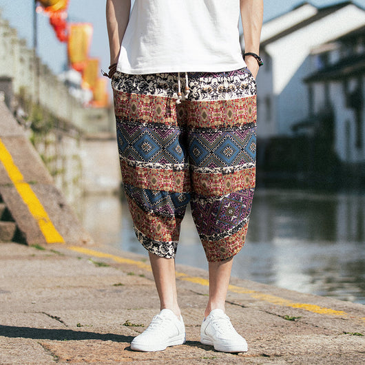 Pantalones Cropped Retro Holgados Talla Grande - Image 10