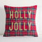 Rojo Plaid Holly Pillow Estándar Item