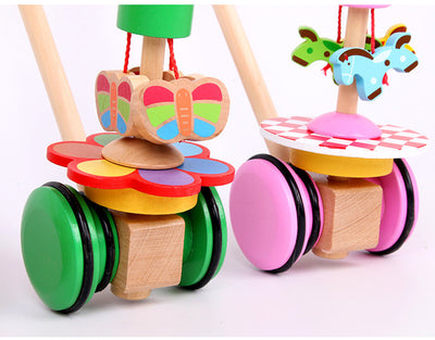 Caminador de Madera Ajustable con Mecanismo Giratorio para Primeros Pasos - Image 11