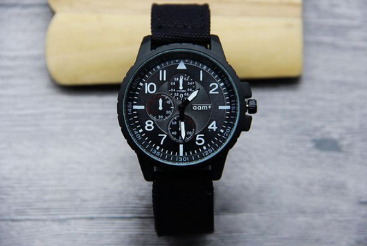 Reloj Vaquero Estilo Denim con Correa Negra - Diseño Casual para Hombre - Image 3