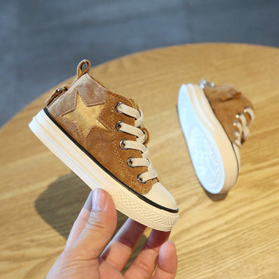 Zapatillas Altas de Lona con Estampado Leopardo para Bebé - Image 3