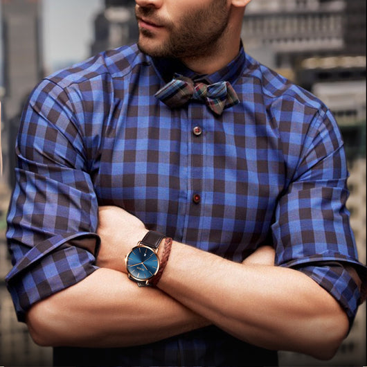 Reloj de Lujo para Hombre con Correa de Cuero, Resistente al Agua - Image 3