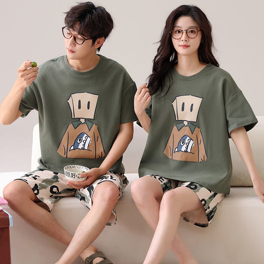 Pijama Corto Holgado para Pareja - Shorts Cómodos de Verano - Image 23