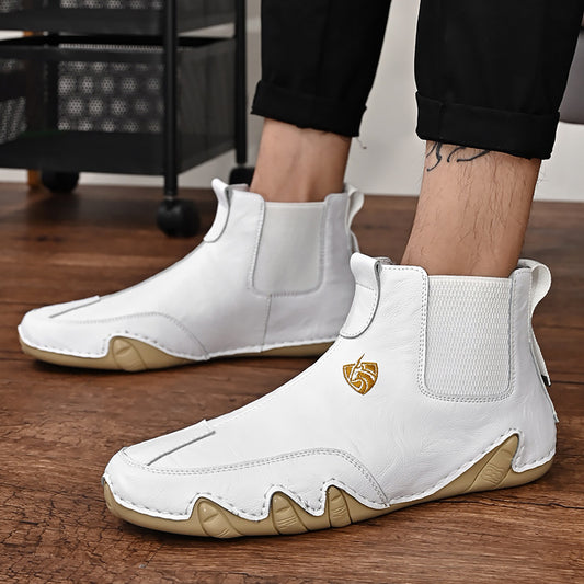 Zapatos Casuales Cálidos para Hombre de Cuero - Botines Tipo Mocasín