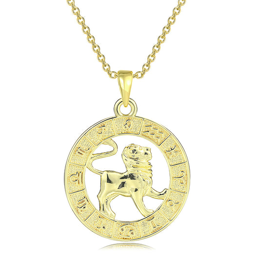 Collar Colgante de las Doce Constelaciones del Zodiaco