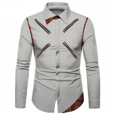 Camisa Casual de Algodón Poliéster para Jóvenes - Cuello Solapa Blanco Clásico - Image 11