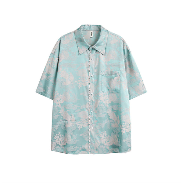 Camisa Estampada con Patrón Dragón para Hombre - Image 6