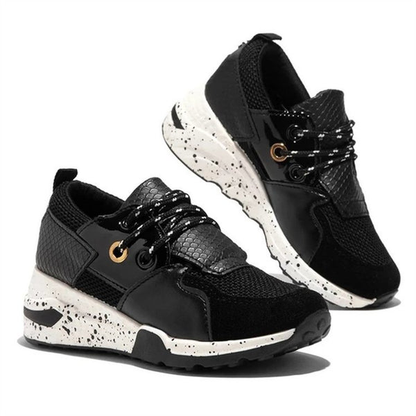Zapatillas Deportivas Casual con Estampado Leopardo y Cordones