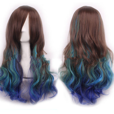 Peluca Harajuku Rizada Larga con Capucha Multicolor para Mujer - Image 17