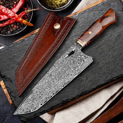 Cuchillo de Chef Profesional Acero Damasco - Image 10