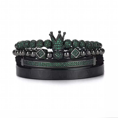 Pulsera Trenzada Poligonal con Letras Romanas - Image 11