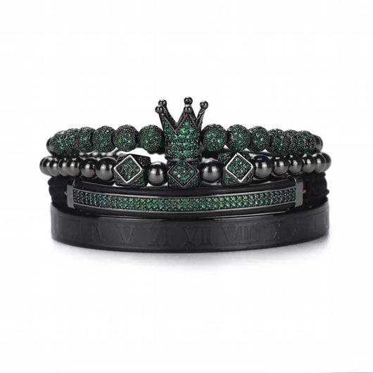 Pulsera Trenzada Poligonal con Letras Romanas - Image 11