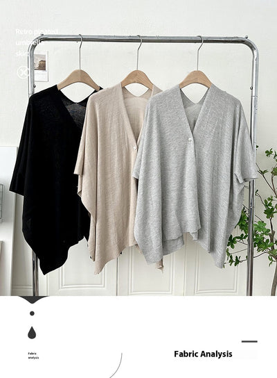 Chaleco Cardigan Tejido Ligero Liso con Hebilla - Prenda Versátil All-Match - Image 13