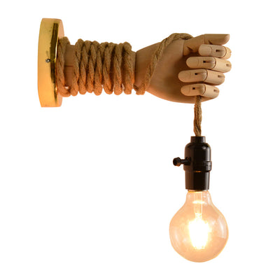 Lámpara de Pared LED Madera Estilo Europeo para Mesita de Noche - Image 5