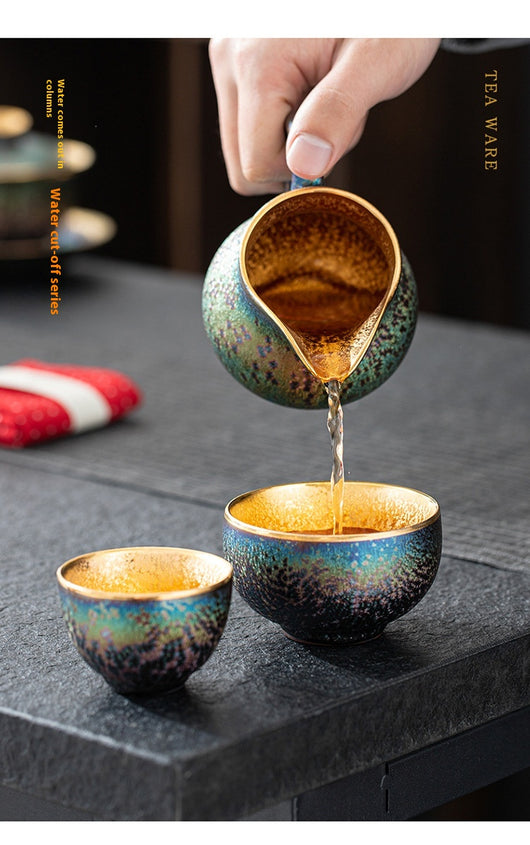 Juego de Té Jianzan con Dorado Colorido - Image 12