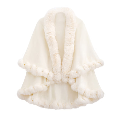 Capa y Chal de Doble Capa con Cuello de Conejo para Otoño e Invierno - Image 4