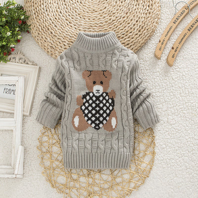 Suéter Infantil Cuello Alto Estilo Coreano - Image 9