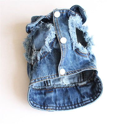 Ropa para Mascotas Denim con Flecos Rotos - Image 4