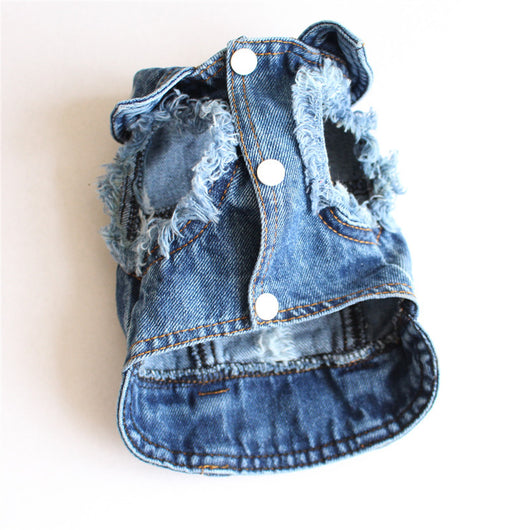 Ropa para Mascotas Denim con Flecos Rotos - Image 4