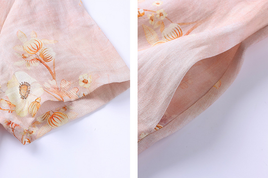 Vestido Vintage Línea A con Cuello de Pie y Estampado - Image 10
