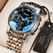 Reloj Hombre Acero Inoxidable Resistente al Agua con Calendario y Luz