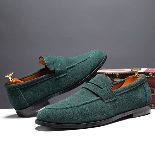 Zapatos Casuales Lazy Shoes de Cuero Nubuck para Hombre - Image 10