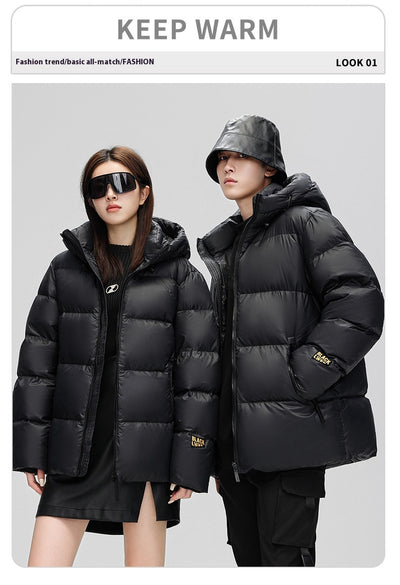 Chaqueta Acolchada Unisex Otoño Invierno - Diseño Negro y Dorado - Image 10