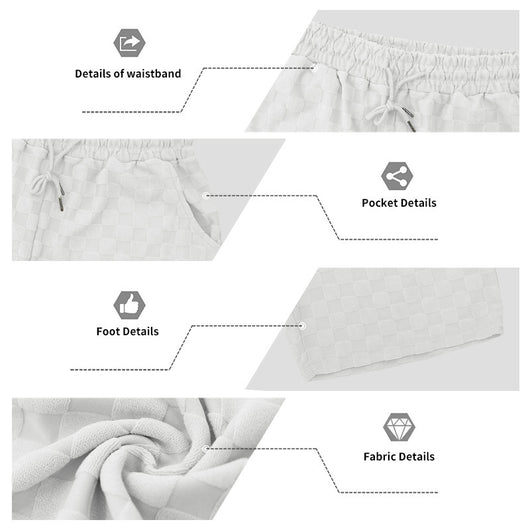 Conjunto de Playera y Shorts Casuales a Cuadros para Hombre - Image 29