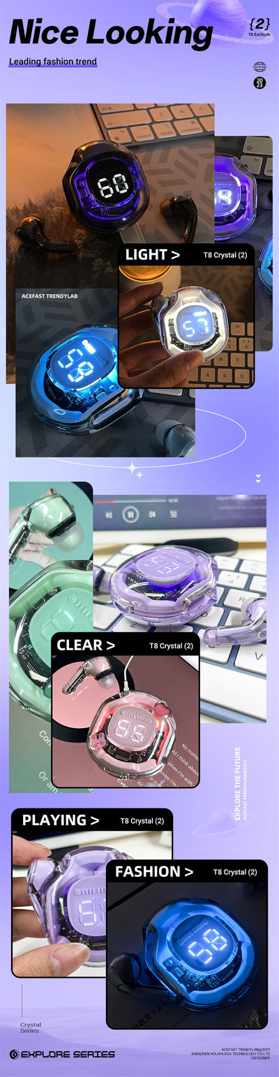 Auriculares Inalámbricos T8 Bluetooth 5.3 con Cancelación de Ruido y Control Táctil - Image 22