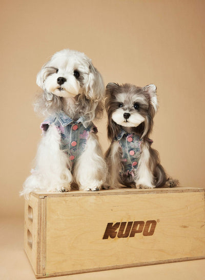 Chaleco Denim sin Mangas para Perros - Diseño Desgastado Love - Image 22