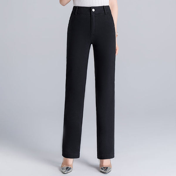 Pantalón Recto Holgado de Cintura Alta Reductora para Mujer