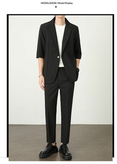Blazer Casual de Seda de Hielo para Hombre - Ligero y Fresco para Verano - Image 11