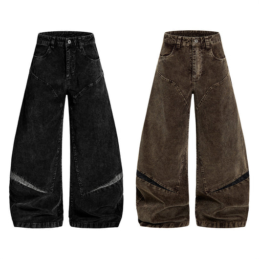 Pantalones Vintage de Pierna Ancha Estilo Americano para Hombre - Image 8