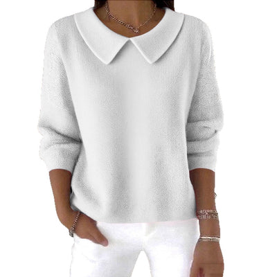 Blusa Suelta Casual de Manga Larga en Colores Lisos - Image 6