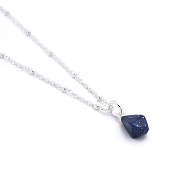 Collar Geométrico Ágata Azul Oro Natural con Ojo de Tigre 3D - Image 14