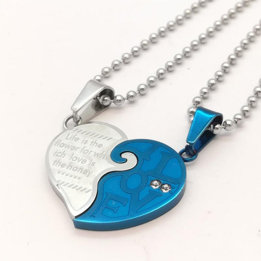 Collar de Pareja Corazones Conectados