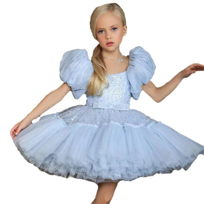 Vestido Princesa Niña con Falda Tutú y Moño - Image 3