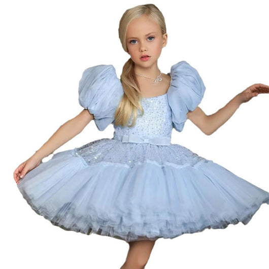 Vestido Princesa Niña con Falda Tutú y Moño - Image 3
