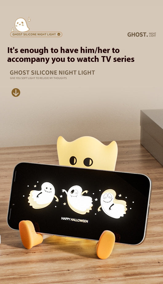 Lámpara Fantasma de Silicona Táctil - Luz Nocturna Suave y Decorativa - Image 10