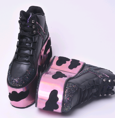 Zapatos Plataforma con Lentejuelas Negras - Estilo Cloud YRU - Image 3
