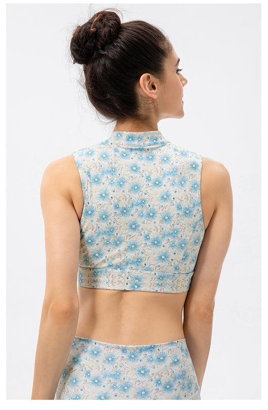 Chaleco Deportivo Vintage Yoga Cuello Alto con Botones - Image 14
