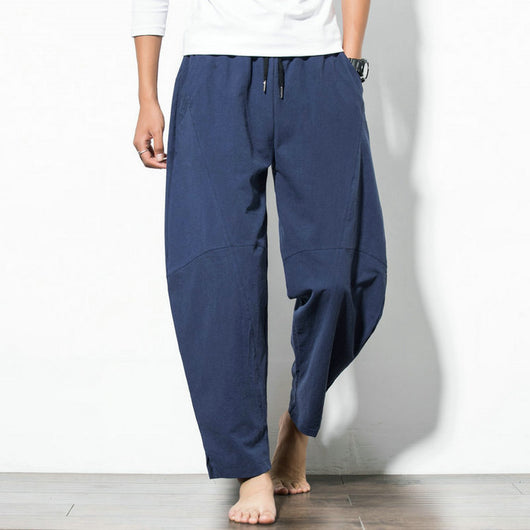 Pantalones Harem Étnicos de Algodón y Lino con Encaje Hip-Hop - Image 9