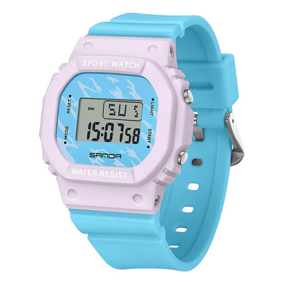 Reloj Digital Cuadrado Multicolor para Estudiantes - Image 5