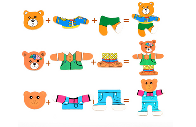 Oso de Madera para Vestir - Puzzle Educativo Infantil - Image 4